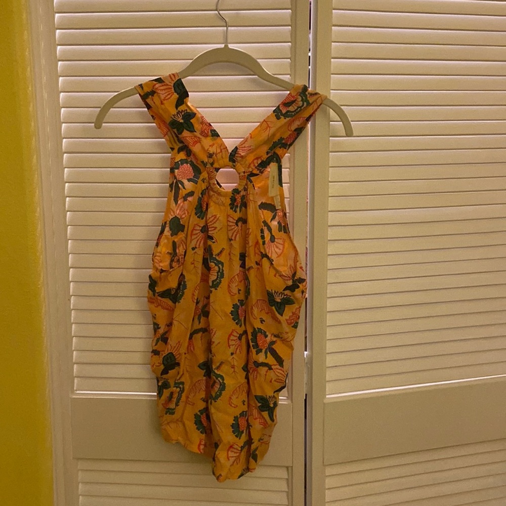 MAEVE Yellow Tropical Top